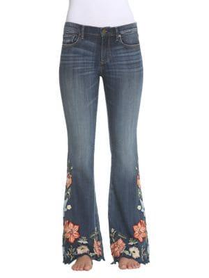 Driftwood Farra Isla Floral Flared Jeans