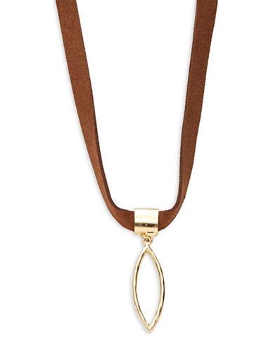 Design Lab Lord & Taylor Oval Pendant Choker Necklace