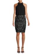 Vince Camuto Embellished Halterneck Dress