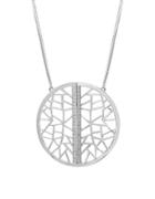 Effy 925 Sterling Silver And Diamond Geometric Necklace