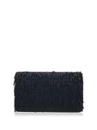 Adrianna Papell Beaded Fringe Satin Convertible Clutch