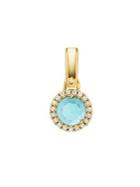 Michael Kors Sterling Silver, Crystal & Turquoise Disk Charm