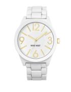 Nine West Ladies Quartz Matte White Bracelet Watch
