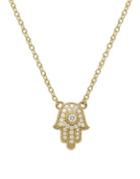 Ripka Juliette Pave Diamond And 14k Yellow Gold Hamsa Pendant