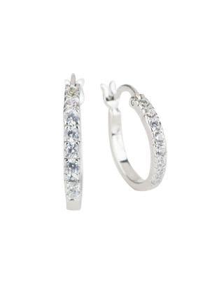 Cz By Kenneth Jay Lane Crystal Mini Hoop Earrings