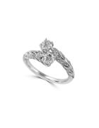 Effy Pave Classica Diamond And 14k White Gold Ring, 0.78 Tcw