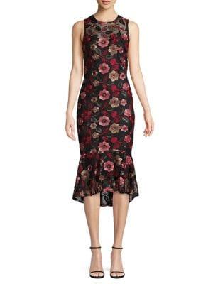 Calvin Klein Floral Lace Mermaid Dress