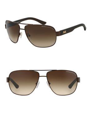Armani Exchange 2012s 62mm Pilot Sunglasses