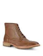 Andrew Marc Lace-up Leather Ankle Boots