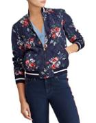 Lauren Ralph Lauren Petite Floral-print Bomber Jacket