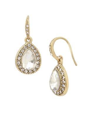 Miriam Haskell Basic Ears Crystal Teardrop Earrings