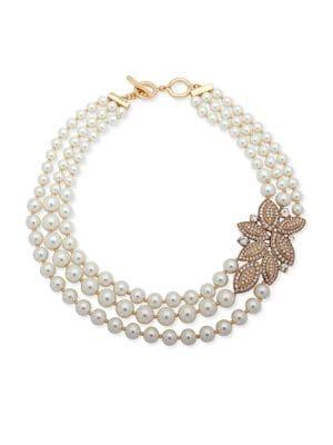Anne Klein Beaded Statement Necklace