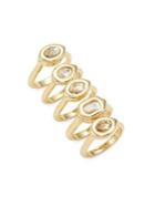 Design Lab Five-piece Goldplated Sterling Silver Ring Set