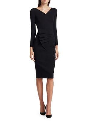 Chiara Boni La Petite Robe Kaya Pleated Detail Bodycon Dress