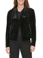 Calvin Klein Velvet Draped-collar Jacket