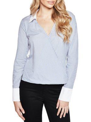 Bardot Frill Back Stripe Shirt