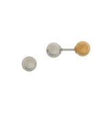Lord & Taylor 14k Yellow Gold And 14k White Gold Ball Stud Earrings