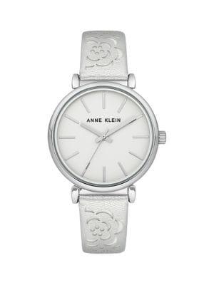 Anne Klein Silvertone & Metallic-strap Watch