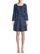 Michael Michael Kors Python Print Bell Sleeve Dress