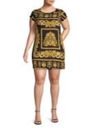 Quiz Curve Plus Scarf Print Shift Dress