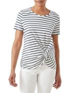 Olsen Casual Coast Knotted Stripe Tee