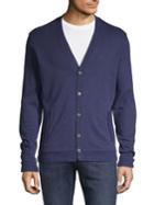 Black Brown Button-front Cotton Cardigan