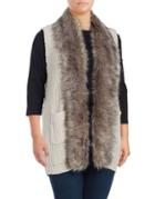 Jessica Simpson Faux Fur Open Front Vest