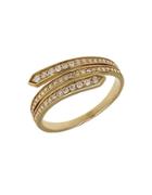 Lord & Taylor Diamond And 14k Yellow Gold Ring