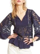 Plenty By Tracy Reese Ruffled Lace Blouse