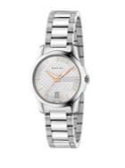 Gucci G-timeless Stainless Steel Bracelet Watch/silvertone