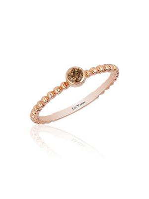 Levian 14k Rose Gold Chocolate Diamond Ring