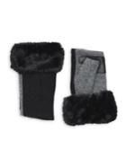 Echo Wool & Cashmere Faux-fur Fingerless Gloves