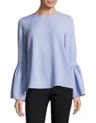 Ellen Tracy Textured Bell-sleeve Blouse