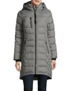 Guess Zip Front Hooded Puffer Coat