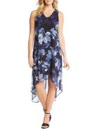 Karen Kane Sleeveless Floral Hi-lo Midi Dress