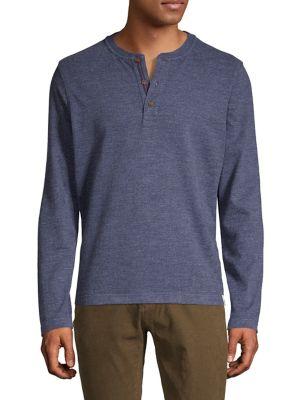 Brooks Brothers Red Fleece Heathered Knit Henley Top