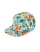 Dorfman Pacific Hawaiian Print Flat Bill Hat