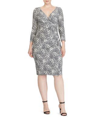 Lauren Ralph Lauren Plus Pull-on Printed Jersey Dress