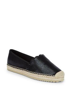 Karl Lagerfeld Paris Aki2 Leather Espadrille Flats