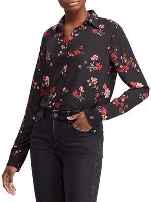 Lauren Ralph Lauren Petite Petite Floral Button-down Shirt