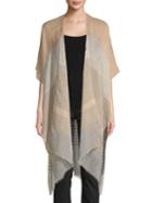 Collection 18 Tonal Striped Open Front Topper