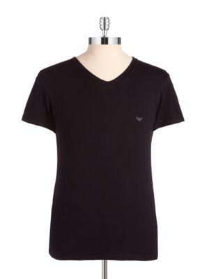 Emporio Armani Stretch Cotton V-neck T-shirt