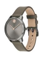 Movado Bold Bold Stainless Steel & Leather-strap Watch