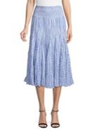 Joan Vass Striped Cotton Skirt