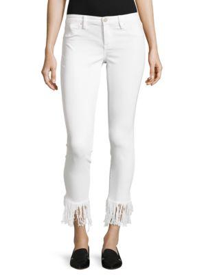 Blanknyc Cropped Frayed Jeans