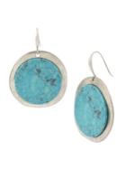 Robert Lee Morris Santa Fe Crystal And Turquoise Drop Earrings
