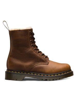 Dr. Martens 1460 Serena Leather Faux-fur Boots