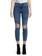 Free People Highrise Distressed Skinny Jeans