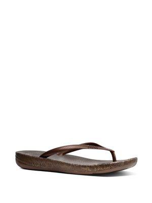 Fitflop Iqushion Tm Snake-print Ergonomic Flip Flops