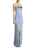 Marchesa Notte Embellished Strapless Gown